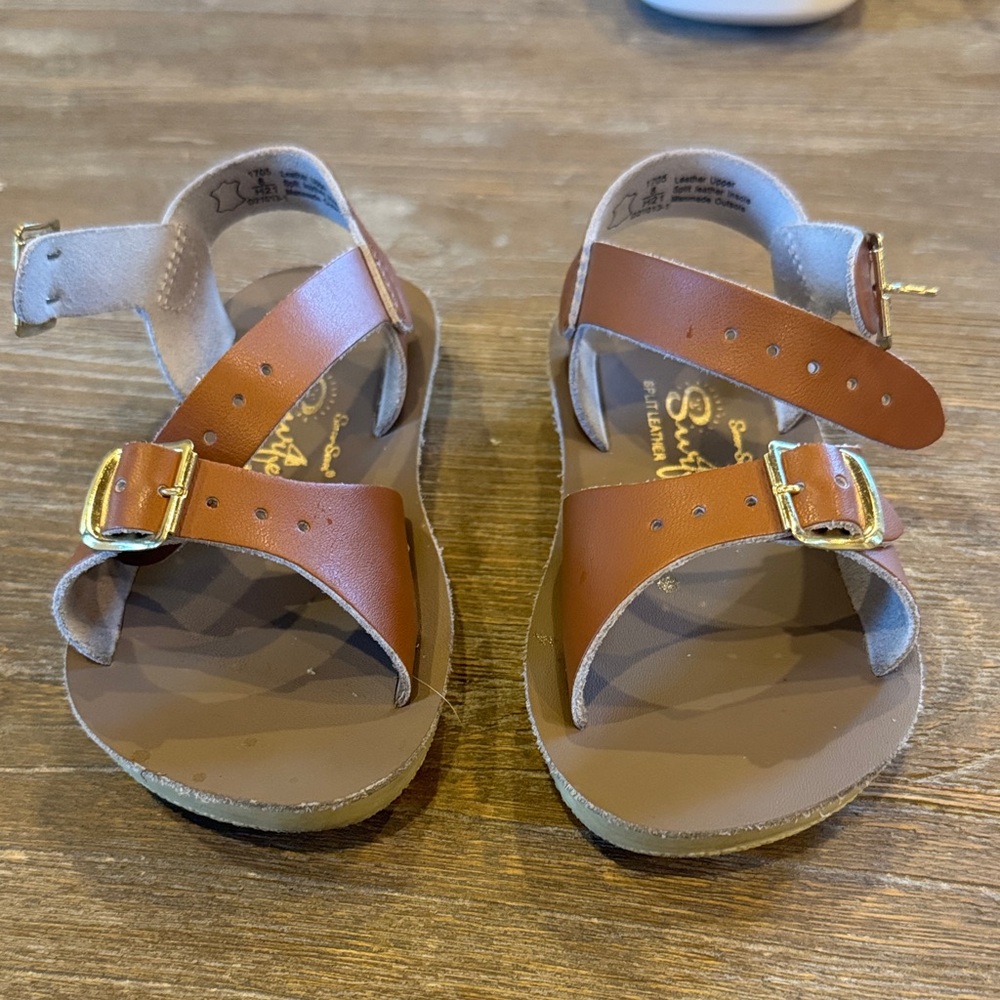 Classic Brown Kids Sandals with Adjustable Straps